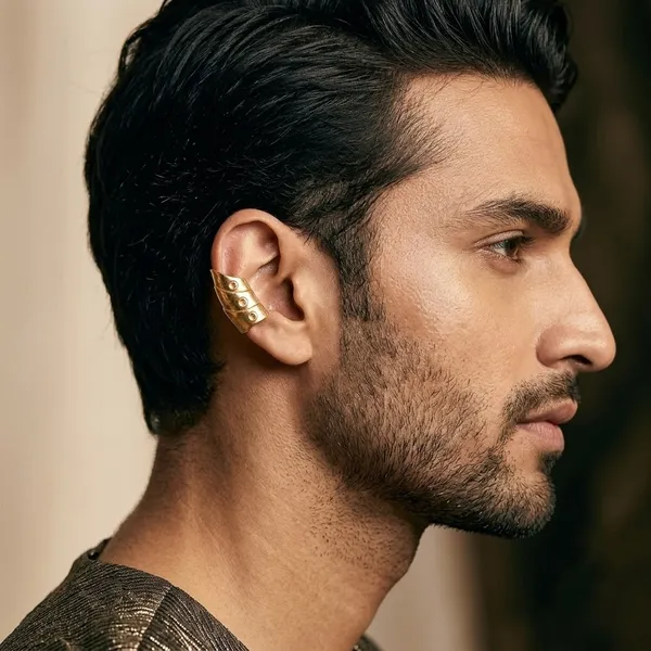 Gold_Earrings_Brass_(18K_Gold_Plated)_For_Men