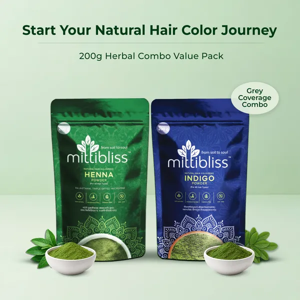 MittiBliss_Indigo_Powder_(Pure_Indigofera_Tinctoria)_&_MittiBliss_Henna_Powder_(Pure_Lawsonia_Inermis)_Pack_Of_2