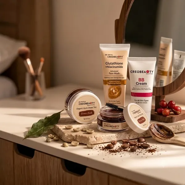 Dr_Kirti_Creobeauty_Brownie_Nude_Organic_Lip_And_Cheek_Tint_And_Bb_Cream_And_Glutathione_Niacinamide_Advanced_Face_Wash_Pack_Of_4