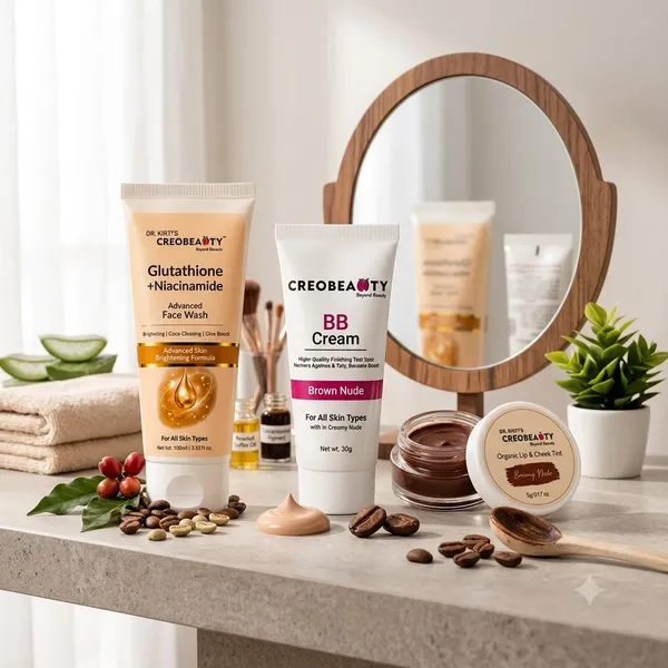 Dr_Kirti_Glutathione_Niacinamide_Advanced_Face_Wash_And_Brownie_Nude_Organic_Lip_Cheek_Tint_And_Creobeauty_Bb_Cream_(Pack_Of_3)