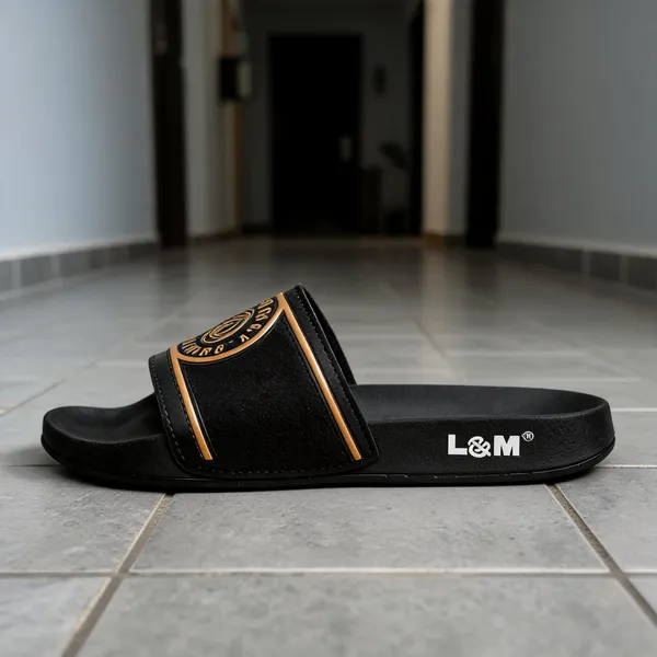 Black_Golden_Eva_Sole_Slidders_With_Comfortable_Footbed_Toronto_Printing