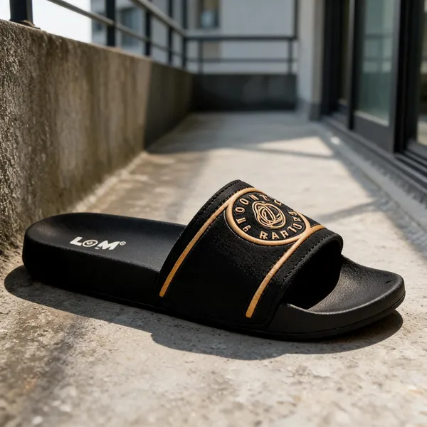 Black_Golden_Eva_Sole_Slidders_With_Comfortable_Footbed_Toronto_Printing