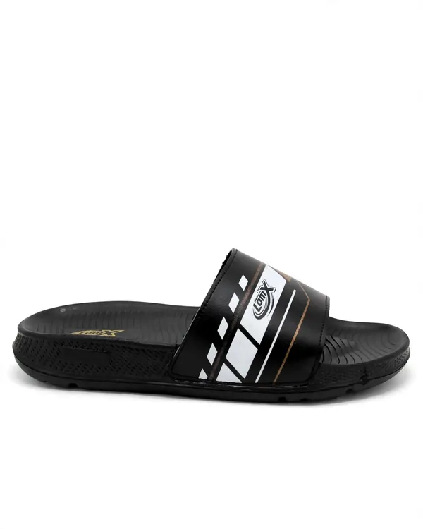 SOFT_SLIDERS_BLK/WHT_EVA_SOLE_SLIDDERS_WITH_COMFORTABLE_FOOTBED