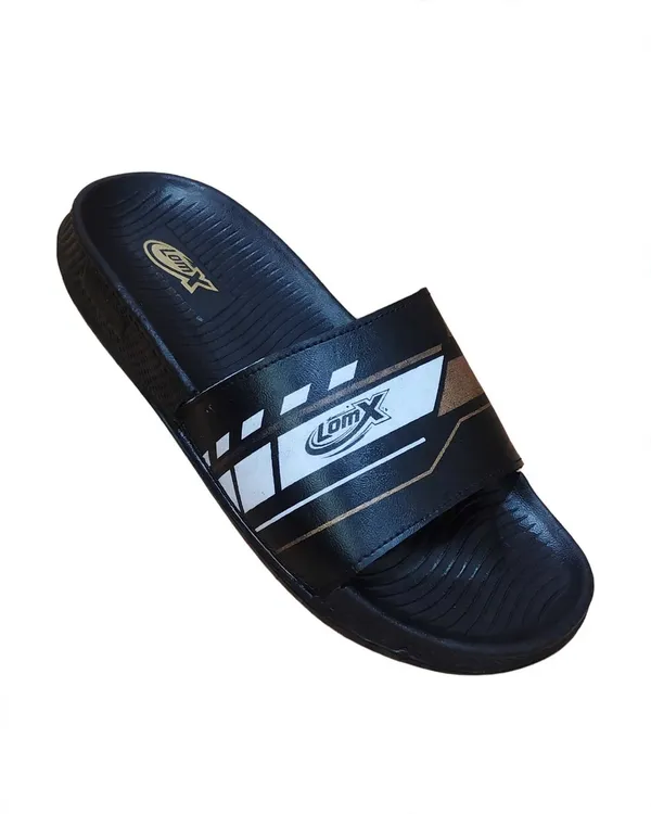 SOFT_SLIDERS_BLK/WHT_EVA_SOLE_SLIDDERS_WITH_COMFORTABLE_FOOTBED