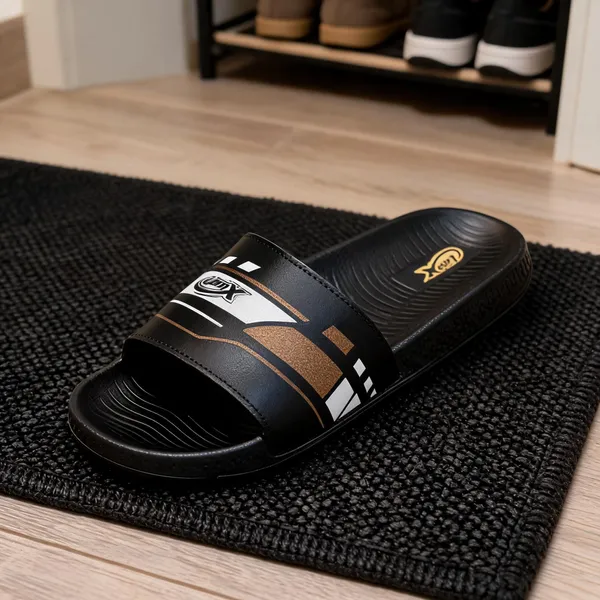 Soft_Sliders_Blk/Wht_Eva_Sole_Slidders_With_Comfortable_Footbed