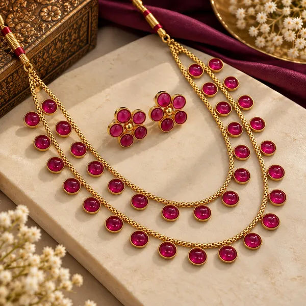 Traditional_Gold-Tone_Pink_Stone_Minakari_Necklace_Set_with_Matching_Earrings