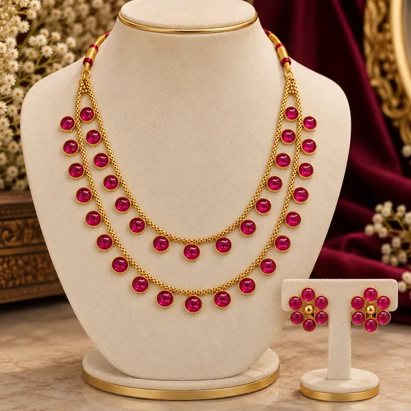 Traditional_Gold-Tone_Pink_Stone_Minakari_Necklace_Set_with_Matching_Earrings
