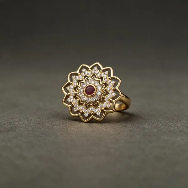 Gold_Tone_Alloy_With_Ad_Polki_Work_Statement_Ring_For_Women