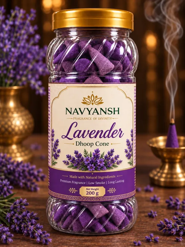 Lavender_Dhoop_Cone_Aromatherapy_Free_250_Ml_Of_Gangajal