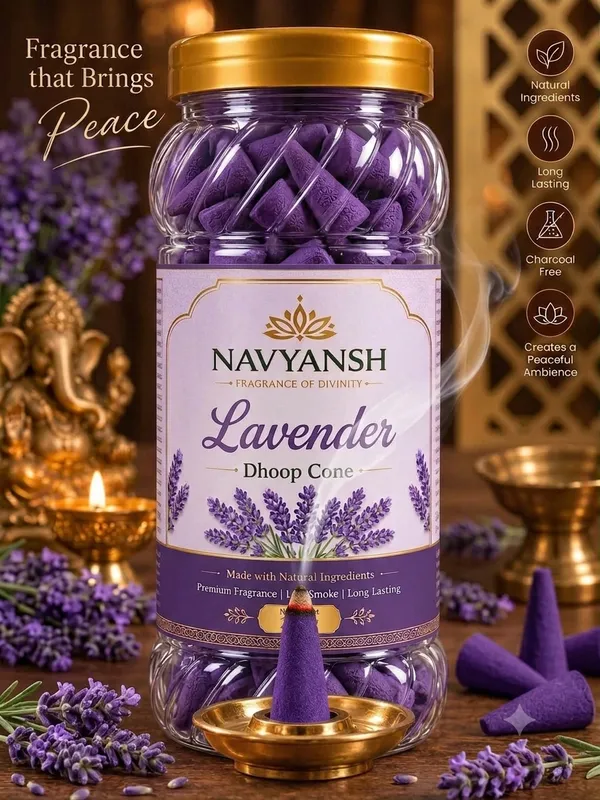 Lavender_Dhoop_Cone_Aromatherapy_Free_250_Ml_Of_Gangajal