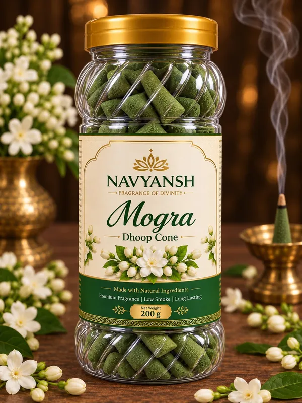Mogra_Dhoop_Cone_Aromatherapy_Free_250_Ml_Of_Gangajal