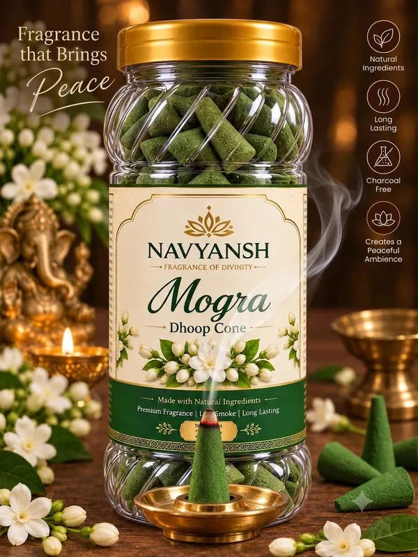 Mogra_Dhoop_Cone_Aromatherapy_Free_250_Ml_Of_Gangajal