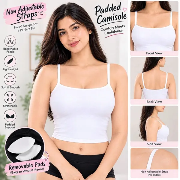 Beige_Stretchable_Padded_Camisole_For_Women