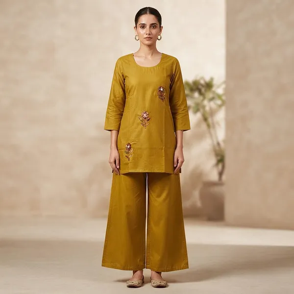 Yellow_Khadi_Co-Ord_Set_For_Women