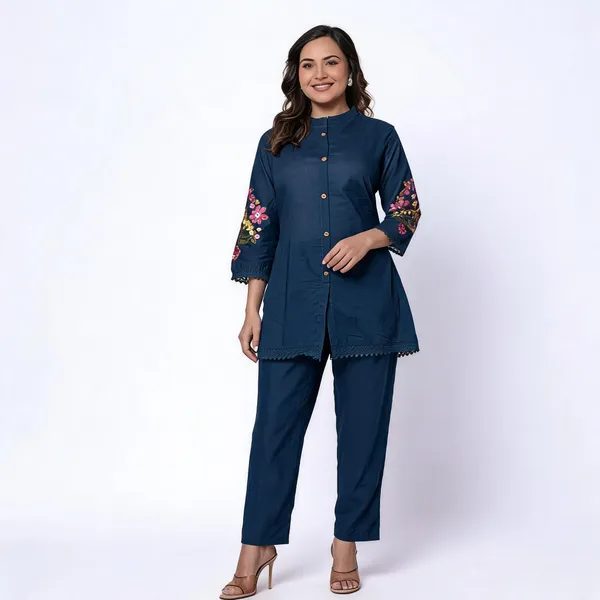 Navy_Blue_Cotton_Co-Ord_Set_For_Women