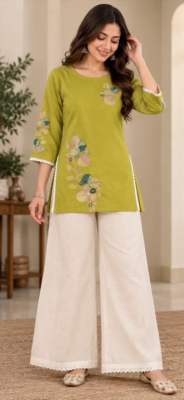 Mustard_And_Cream_Mal_Chandri_Co-Ord_Set_For_Women