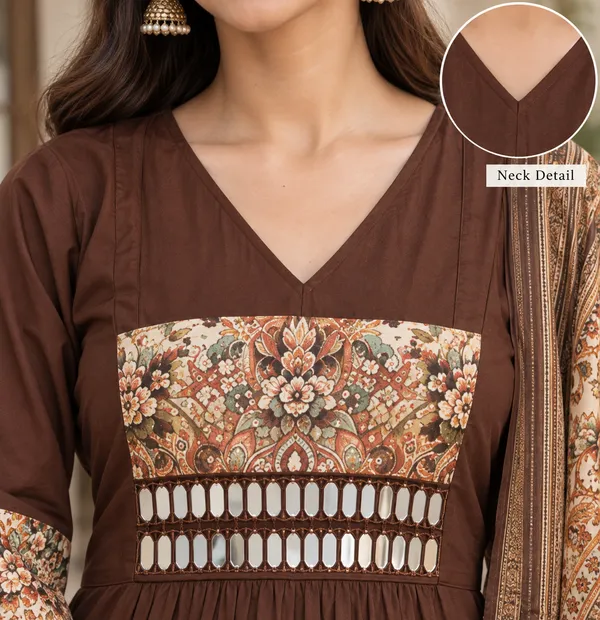 Brown_Roman_Silk_3_Pec-Kurti_Set_For_Women