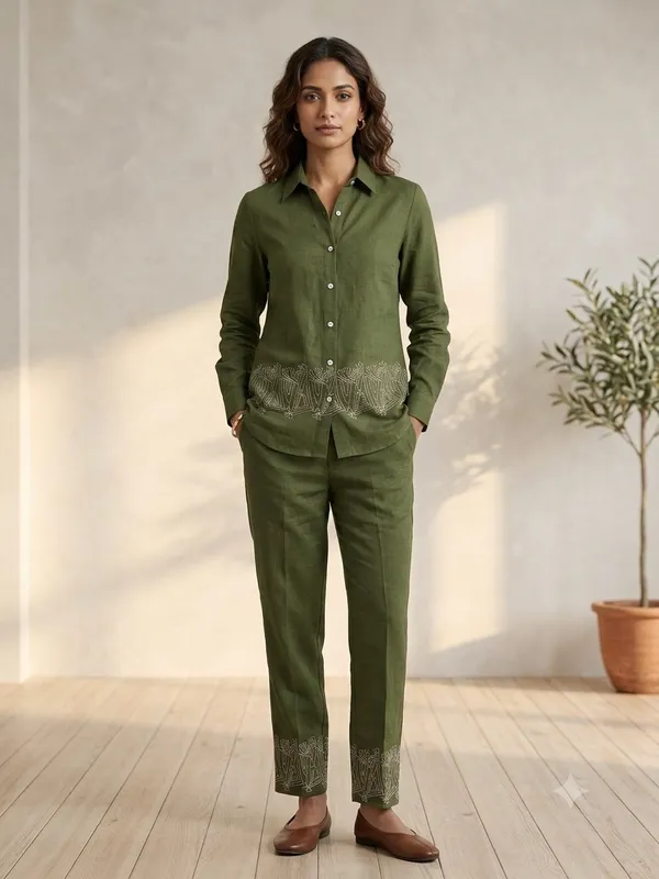Green_Vertican_Fabric_Co-Ord_Set_For_Women