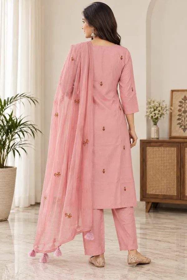 Pink_Mul_Chanderi_3_Pec-Kurti_Set_For_Women