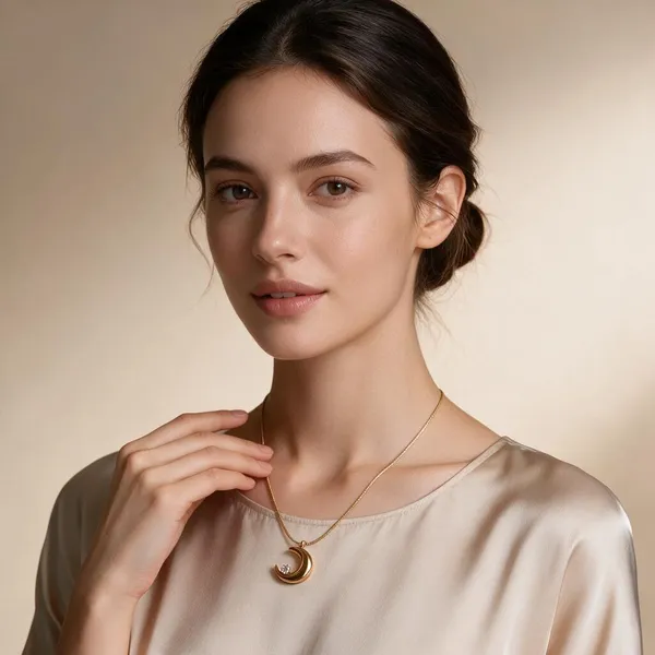 Gold_Stainless_Steel_Crescent_Moon_Pendant_Necklace_For_Women
