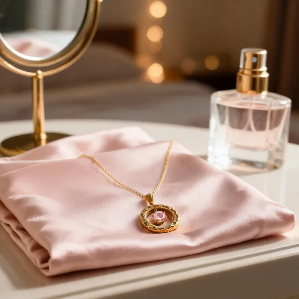 Gold_Stainless_Steel_Circular_Pendant_Necklace_For_Women