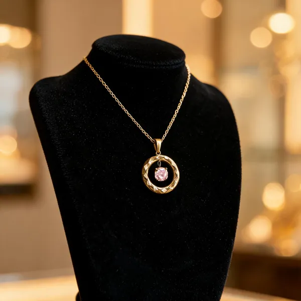 Gold_Stainless_Steel_Circular_Pendant_Necklace_For_Women