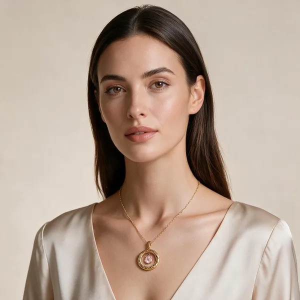 Gold_Stainless_Steel_Circular_Pendant_Necklace_For_Women
