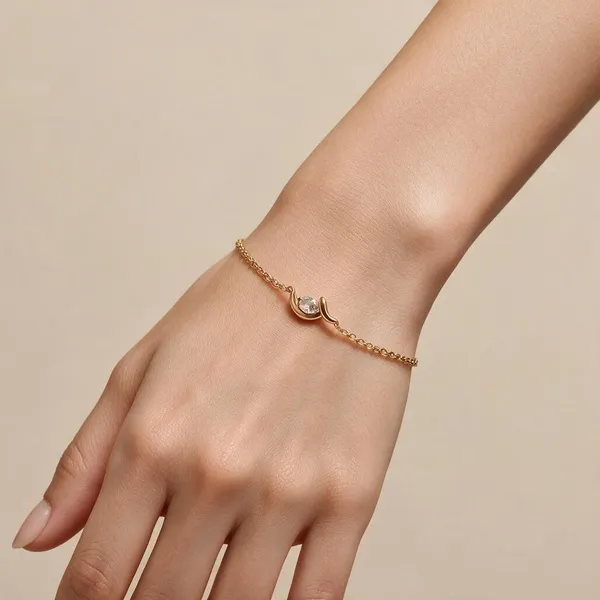 Gold_Stainless_Steel_Crystal_Motif_Bracelet_For_Women