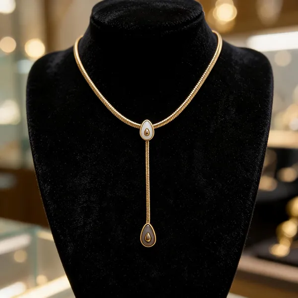 Gold_Stainless_Steel_Teardrop_Lariat_Necklace_For_Women