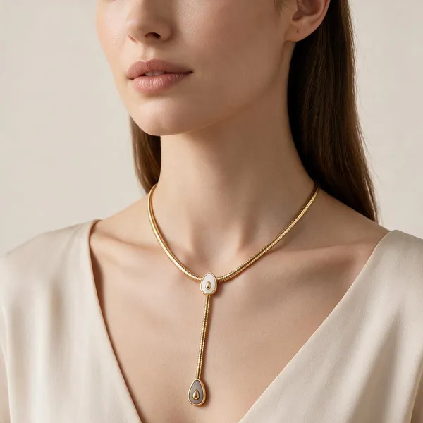 Gold_Stainless_Steel_Teardrop_Lariat_Necklace_For_Women