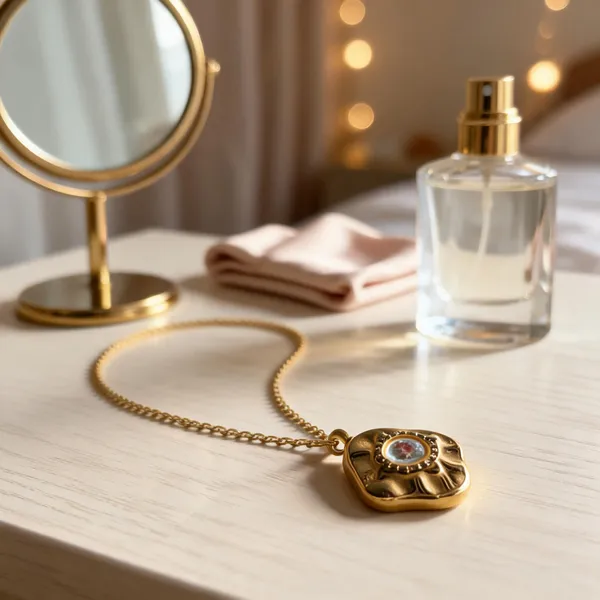 Gold_Stainless_Steel_Decorative_Pendant_Necklace_For_Women