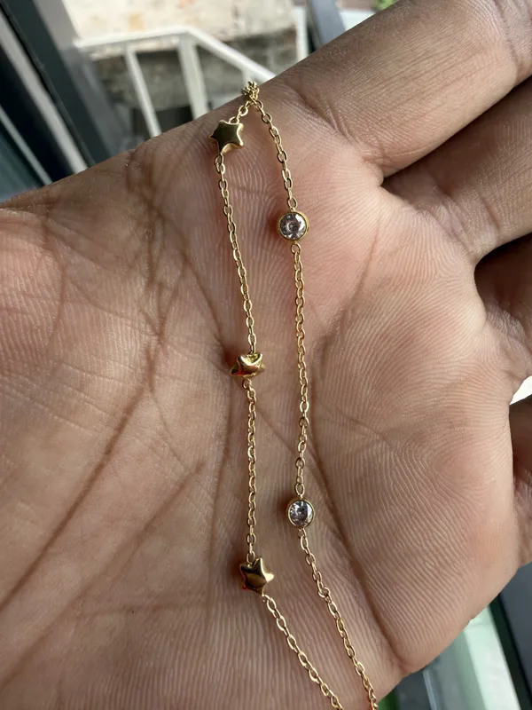 Gold_Stainless_Steel_Star_Chain_Bracelet_For_Women