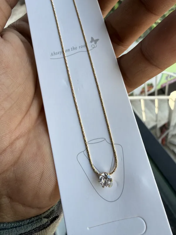 Gold_Stainless_Steel_Round_Stone_Pendant_Necklace_For_Women
