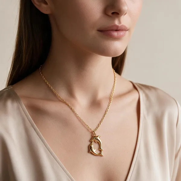 Gold_Stainless_Steel_Dolphin_Pendant_Chain_Necklace_For_Women