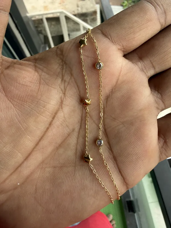 Gold_Stainless_Steel_Star_Chain_Bracelet_For_Women