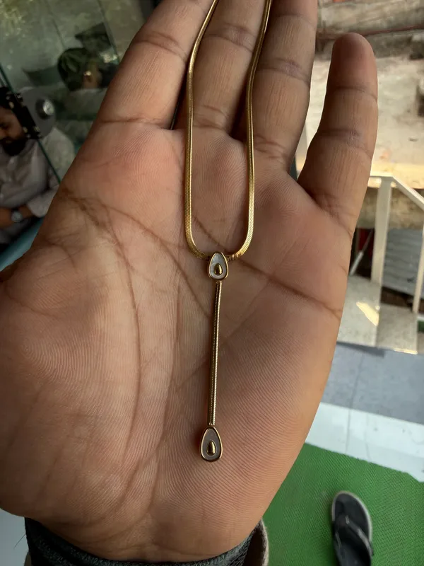 Gold_Stainless_Steel_Teardrop_Lariat_Necklace_For_Women