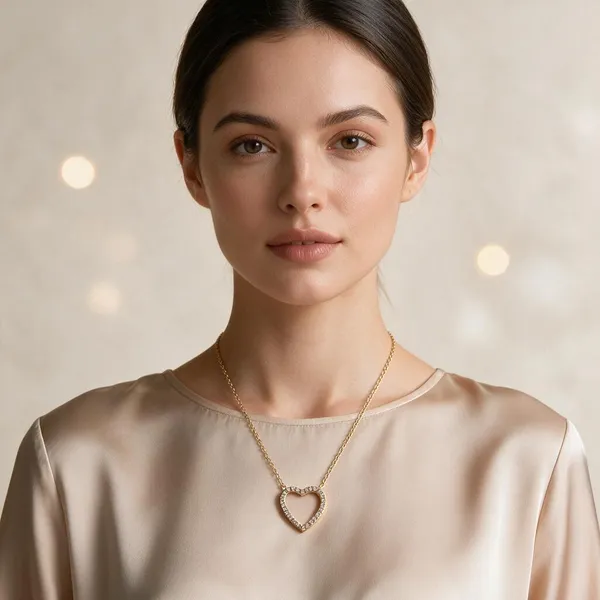 Gold_Stainless_Steel_Rhinestone_Heart_Pendant_Necklace_For_Women