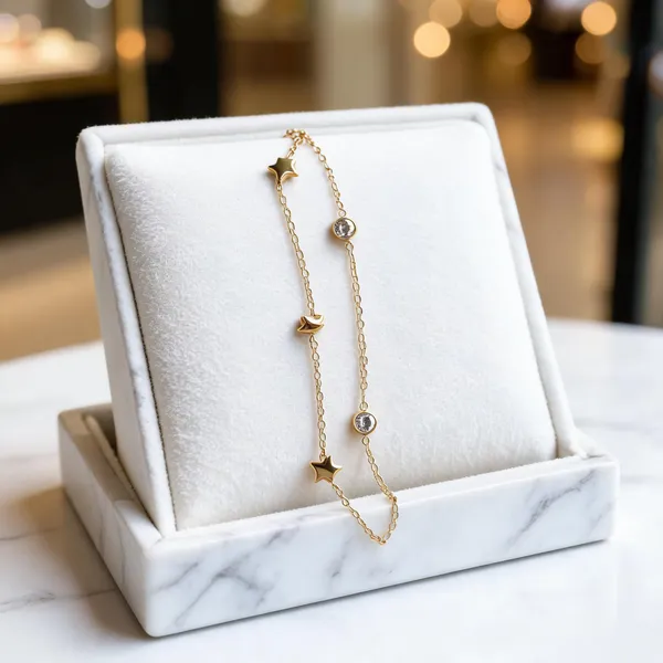 Gold_Stainless_Steel_Star_Chain_Bracelet_For_Women