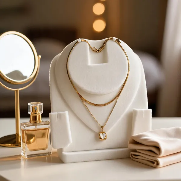 Gold_Stainless_Steel_Layered_Heart_Pendant_Necklace_For_Women