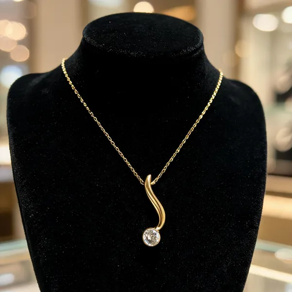 Gold_Stainless_Steel_Wave_Pendant_Necklace_For_Women