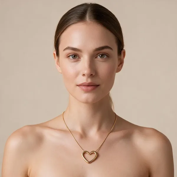 Gold_Stainless_Steel_Heart_Pendant_Necklace_For_Women