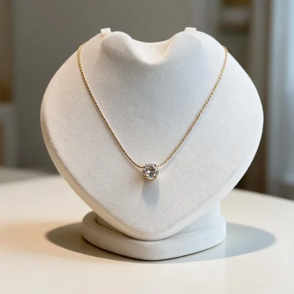 Gold_Stainless_Steel_Round_Stone_Pendant_Necklace_For_Women