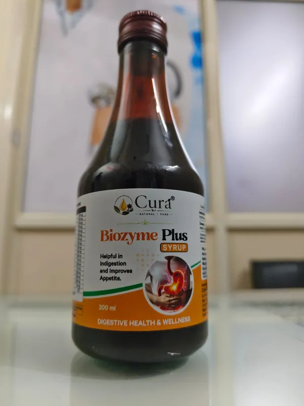 Cura_Biozyme_Plus_Ayurvedic_Digestive_Syrup_200Ml_&_Cura_Biozyme_Triphala_Ajwain_Digestive_Capsules_Pack_Of_2
