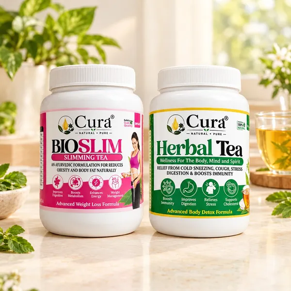 Cura_Herbal_Tea_Ashwagandha_Green_Tea_Tulsi_Blend_&_Cura_Bioslim_Guggul_Green_Tea_Herbal_Slimming_Tea_Pack_Of_2