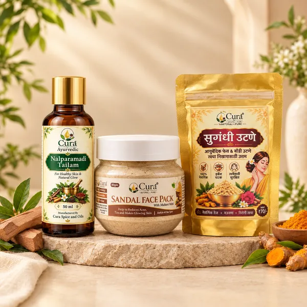Cura_Ayurvedic_Nalparamadi_Tailam_Turmeric_Skin_Body_Oil_,_Sandal_Multani_Mitti_Aloe_Vera_&_Body_Ubtan_Powder-_Pack_Of_3