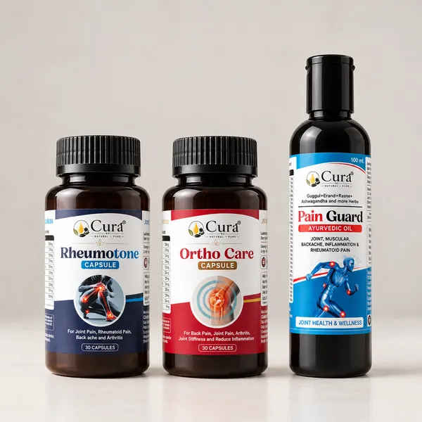 Cura_Rheumatone_Nirgundi_Shilajit_Joint_Care_Capsules_&_Ortho_Care_Shallaki_Guggul_Ayurvedic_Joint_Capsules_&_Cura_Pain_Guard_Guggul_Ashwagandha_Ayurvedic_Pain_Relief_Oil_-_Pack_Of_3
