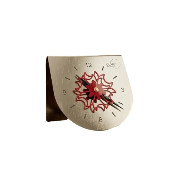 Silver_Metal_Artistic_Floral_Desk_Clock
