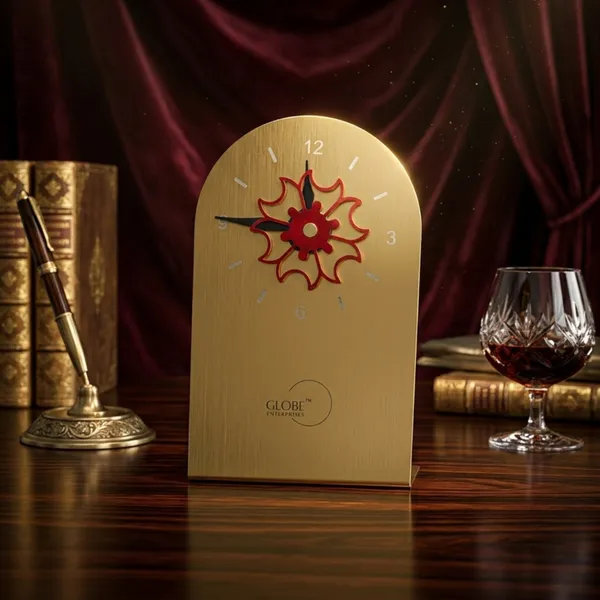Gold_Metal_Floral_Desk_Clock