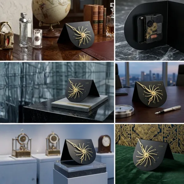 Black_Globe_Floral_Metal_Desk_Clock