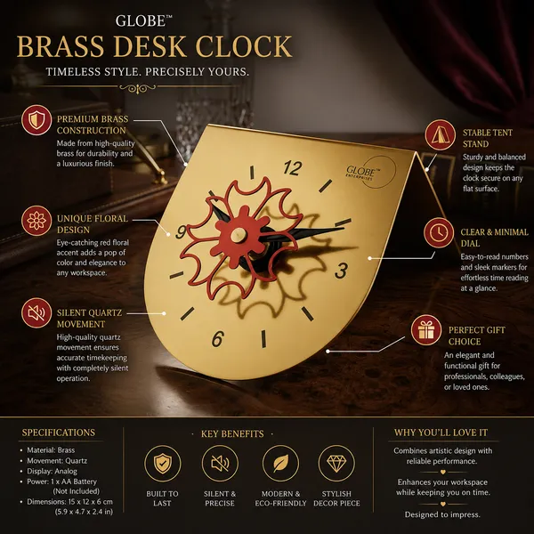 Gold_Metal_Floral_Pattern_Desk_Clock